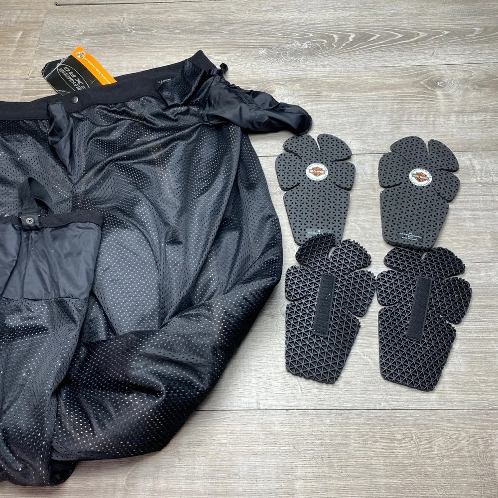 Harley-Davidson Pants FXRG Womens 24 Black Nylon Stretch Motorcycle Riding Armor